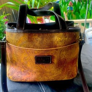Vintage crossbody leather purse